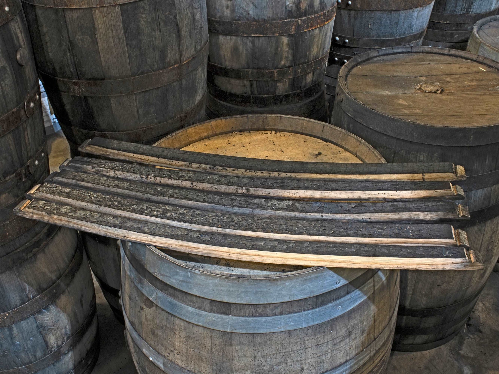 1" - 2" Wide - Whiskey Barrel Staves