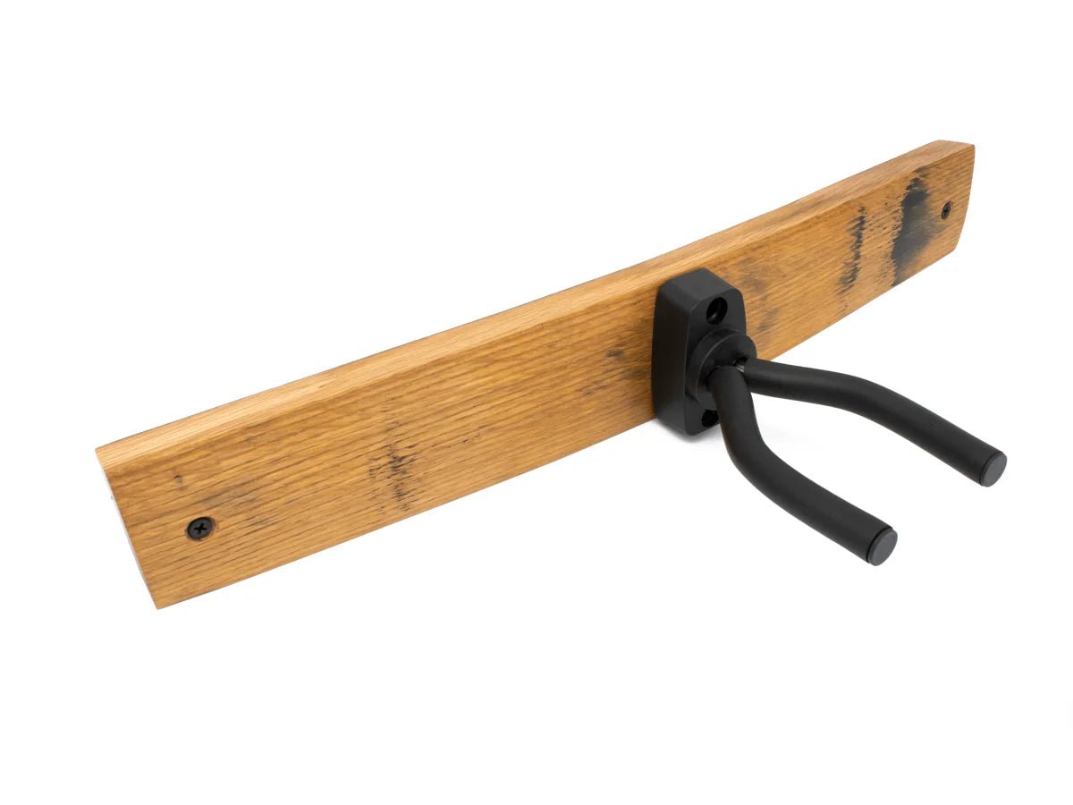 18" Whiskey Barrel Stave Single Guitar Hanger - 1 Instruments