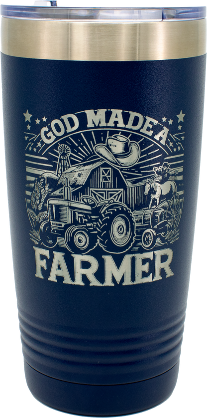 God Made A Farmer - Tumbler