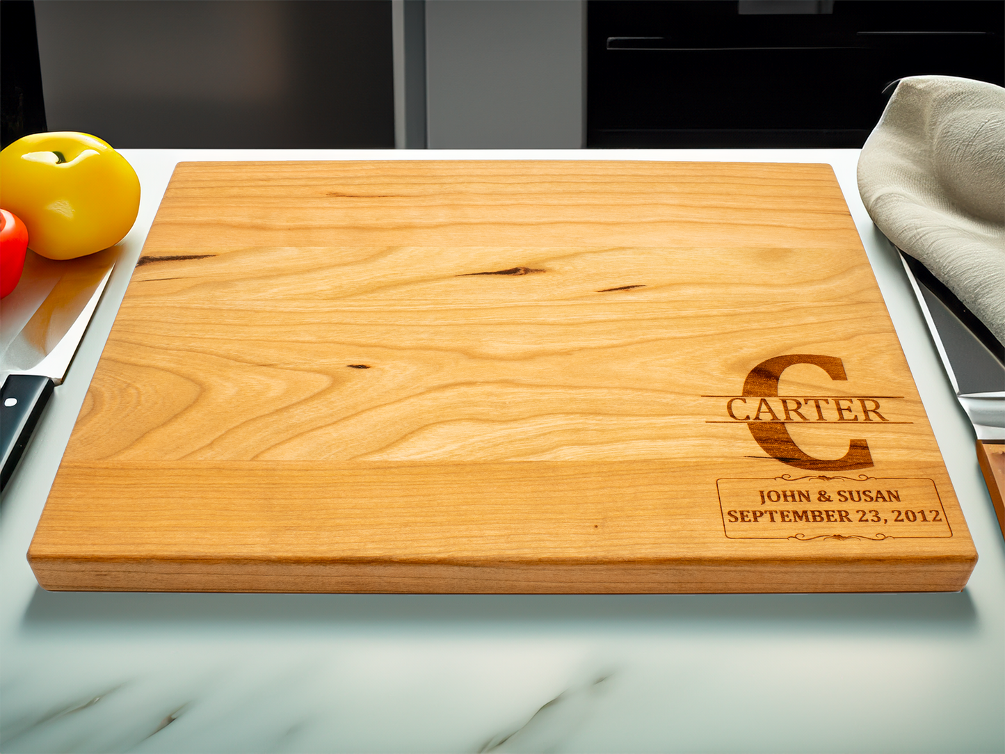 Custom Wedding Cutting Board - 9"x12"