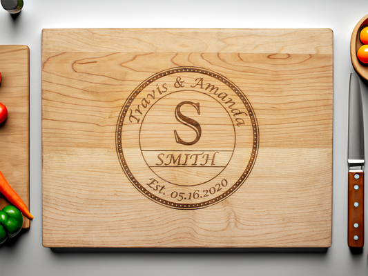 Personalized Wedding Cutting Board - 9"x12"