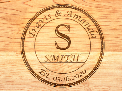 Personalized Wedding Cutting Board - 9"x12"