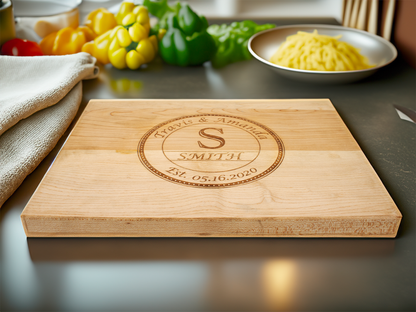 Personalized Wedding Cutting Board - 9"x12"