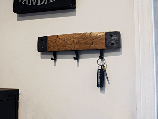 Whiskey Barrel Stave Key Hanger